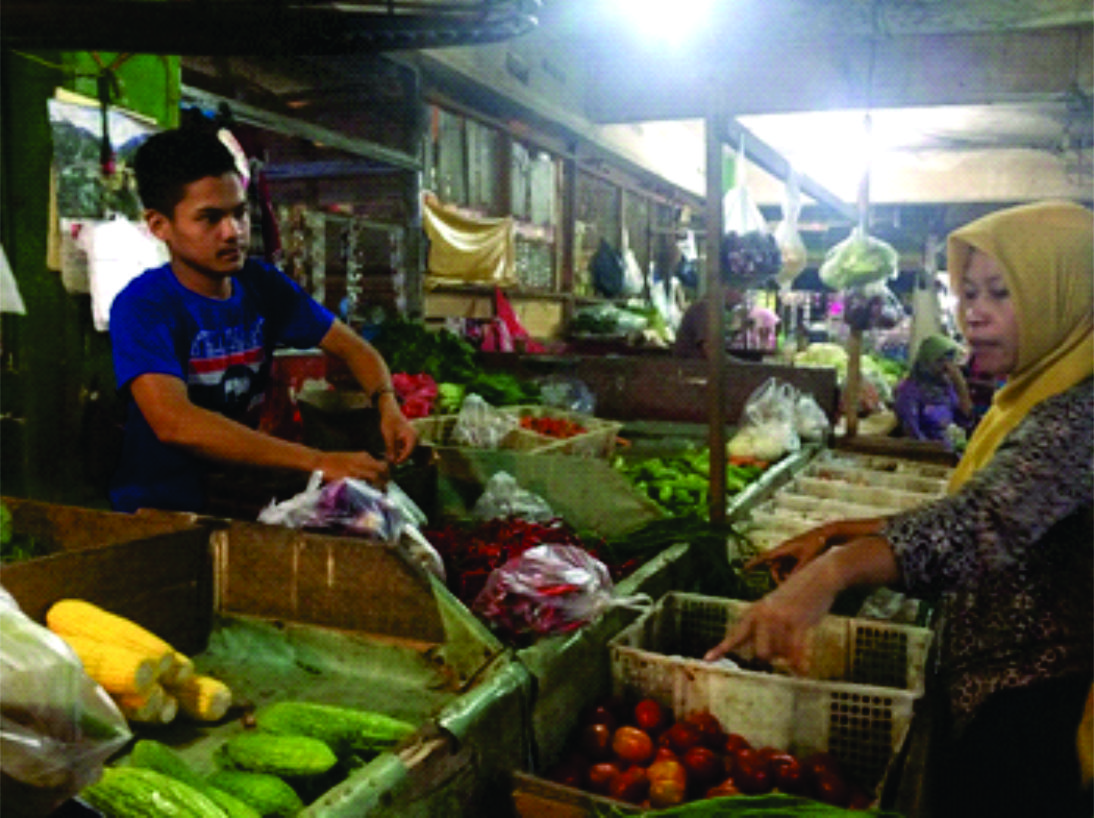Si Penjual Sayur  Pasar Kranggan Bekasi yang Selalu Menjadi 