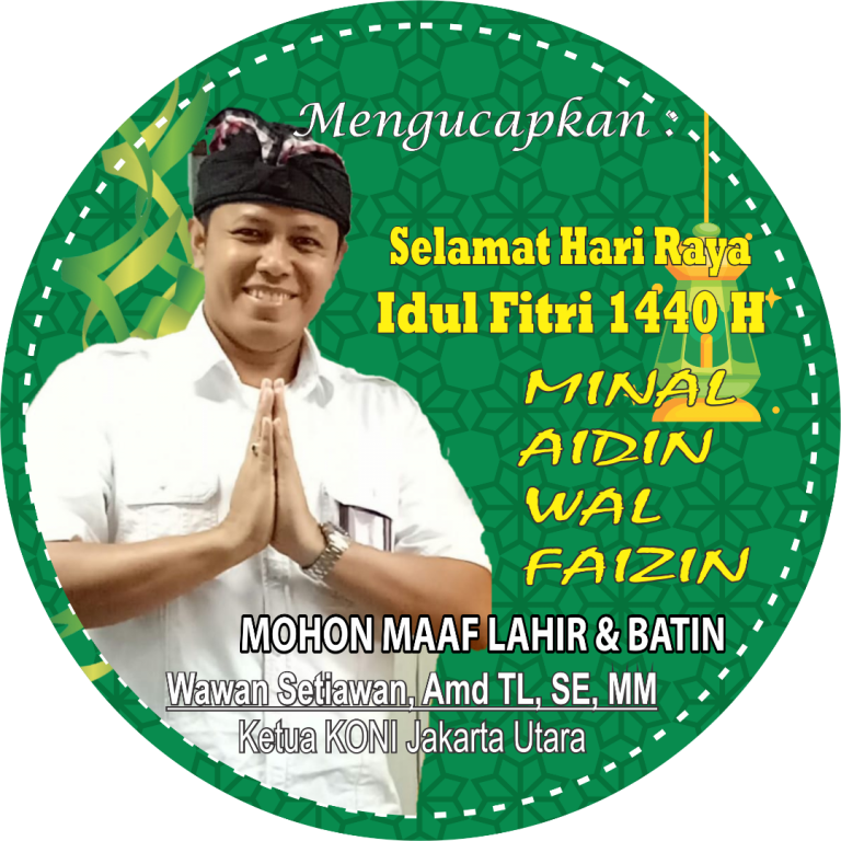 Ketua KONI Jakarta Utara Mengucapkan Selamat Hari Raya 