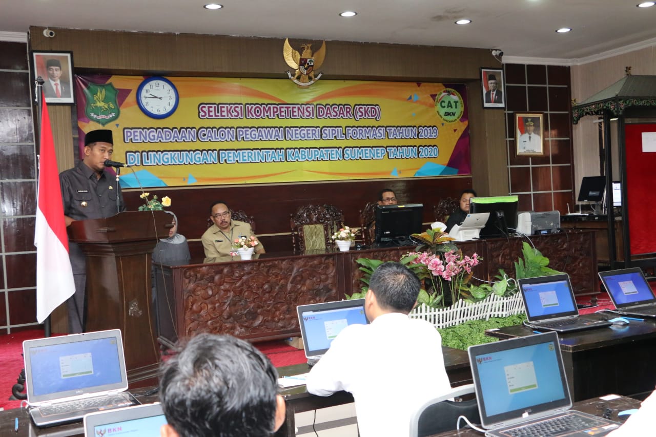 Wakil Bupati Sumenep, Achmad Fauzi membuka secara pelaksanaan tes CPNS tahun 2020