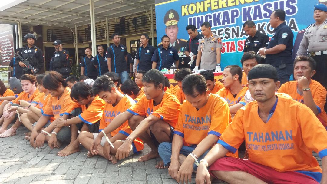 Polisi Bekuk 40 Tersangka 38 Kasus Narkoba Dalam Satu Bulan