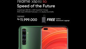 Description: price announcement socmed realme X50 Pro