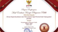 Penghargaan yang diberikan Kementerian PAN-RB (beritalima.com/istimewa)
