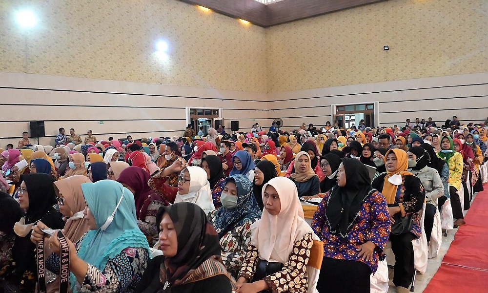 Ribuan anggota TPPS di kumpulkan di Gedung Balai Serbaguna (beritalima.com/istimewa)