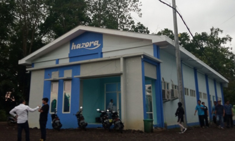 Kantor perusahaan air Hazora yang terletak di Kebon Agung (beritalima.com/sugik)