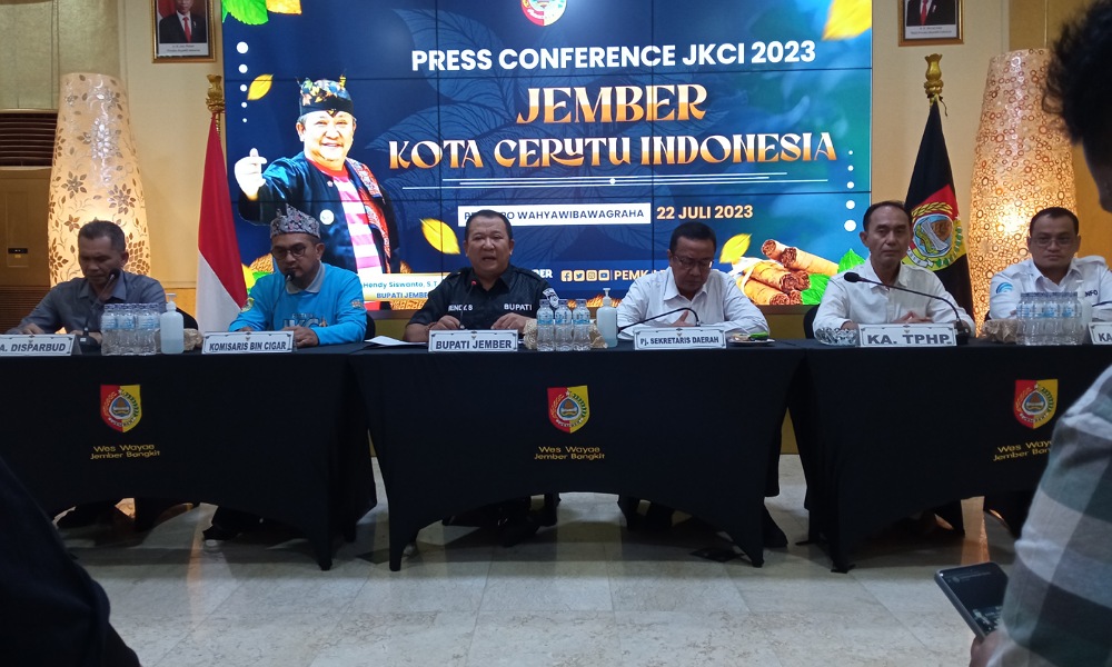 Press Conference festival Jember Kota Cerutu Indonesia (JKCI) di Pendopo Wahyawibawagraha (beritalima.com/sugik)
