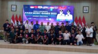 Para delegasi Asian Music Games usai konferensi pers (beritalima.com/sugik)