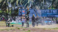 Simulasi TNI atasi gerombolan pengacau NKRI di Alun-Alun Jember (beritalima.com/sugik)