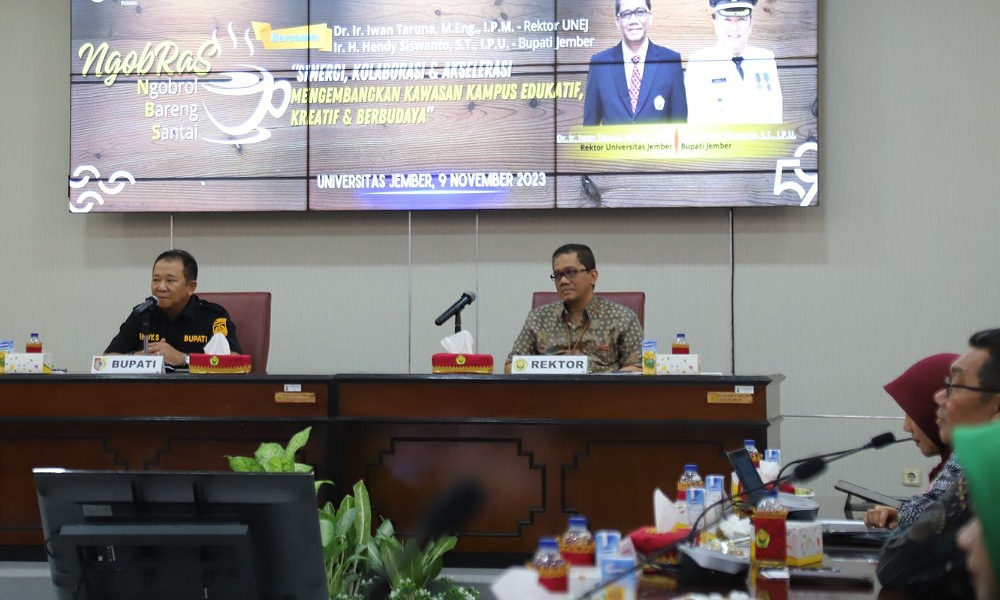 Bupati Jember dan Rektor Universitas Jember sinergi kembangkan wisata (beritalima.com/Kominfo)